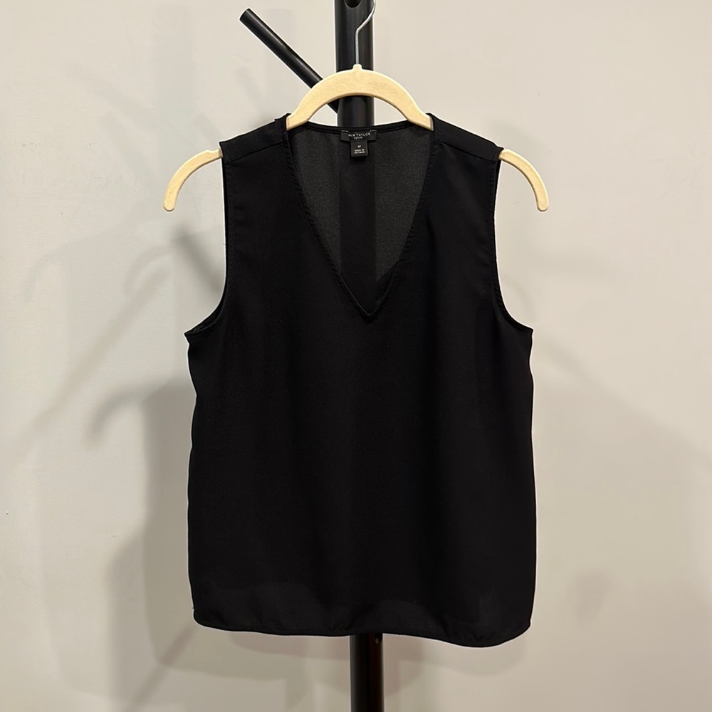 Ann Taylor black work blouse (SP)